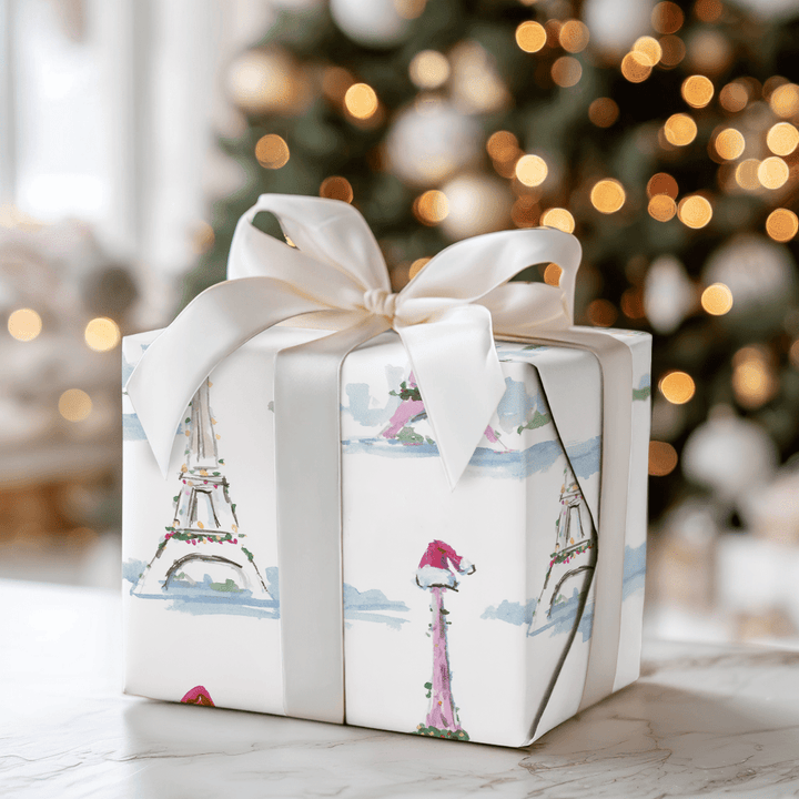 Eiffel Cheer - Wrapping Paper - Aspen & Arlo