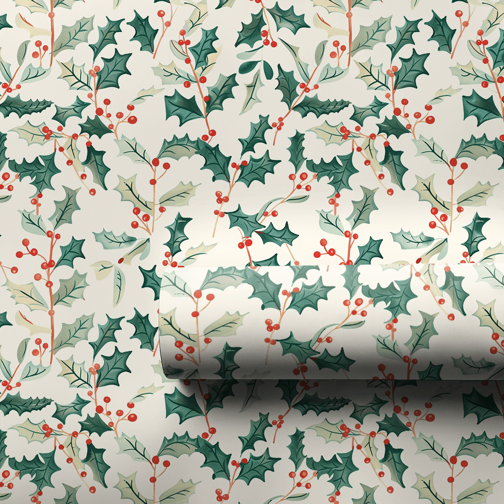 Holly Berry - Wrapping Paper - Aspen & Arlo