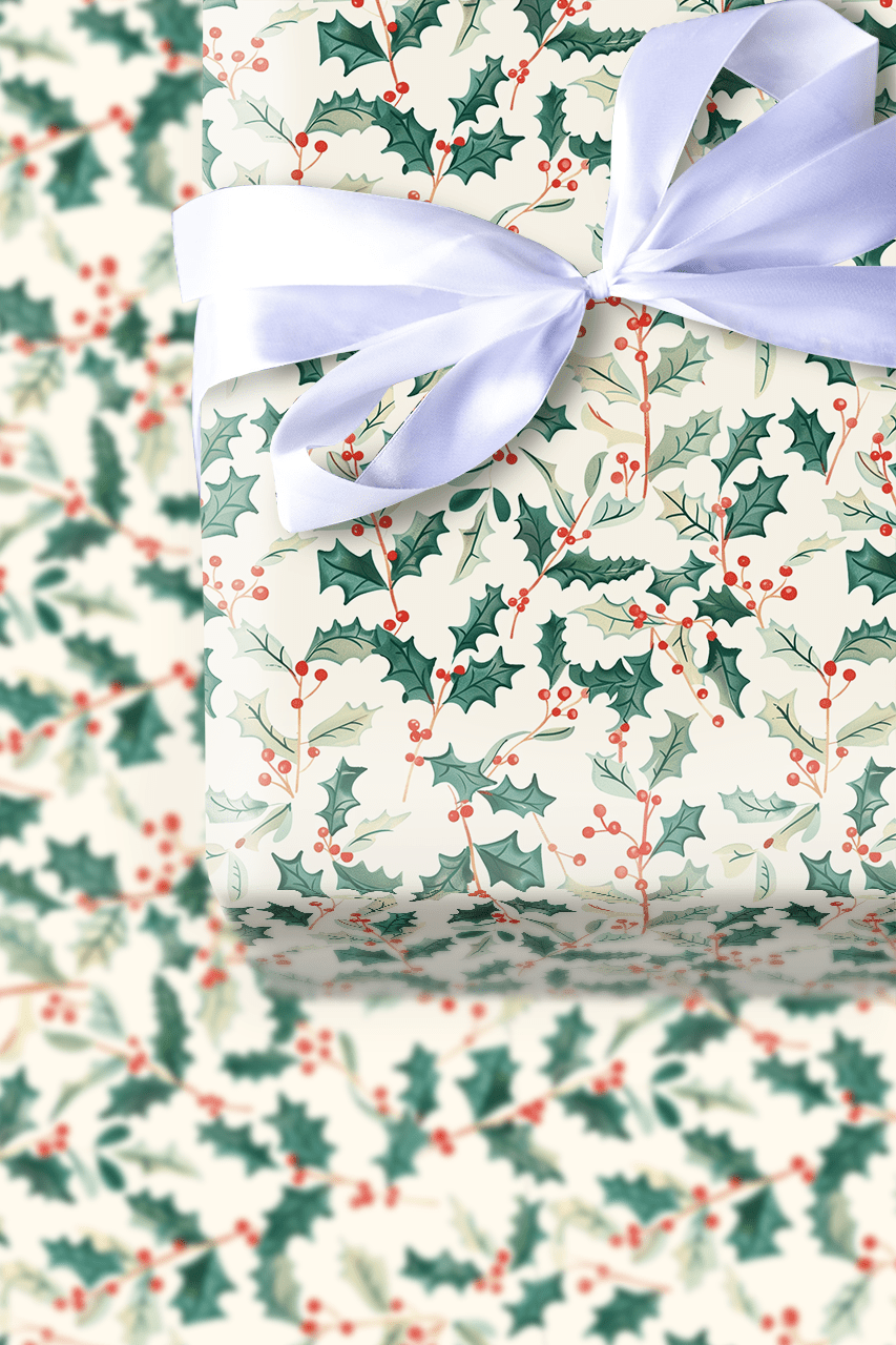 Holly Berry - Wrapping Paper - Aspen & Arlo