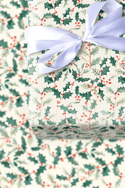 Holly Berry - Wrapping Paper - Aspen & Arlo