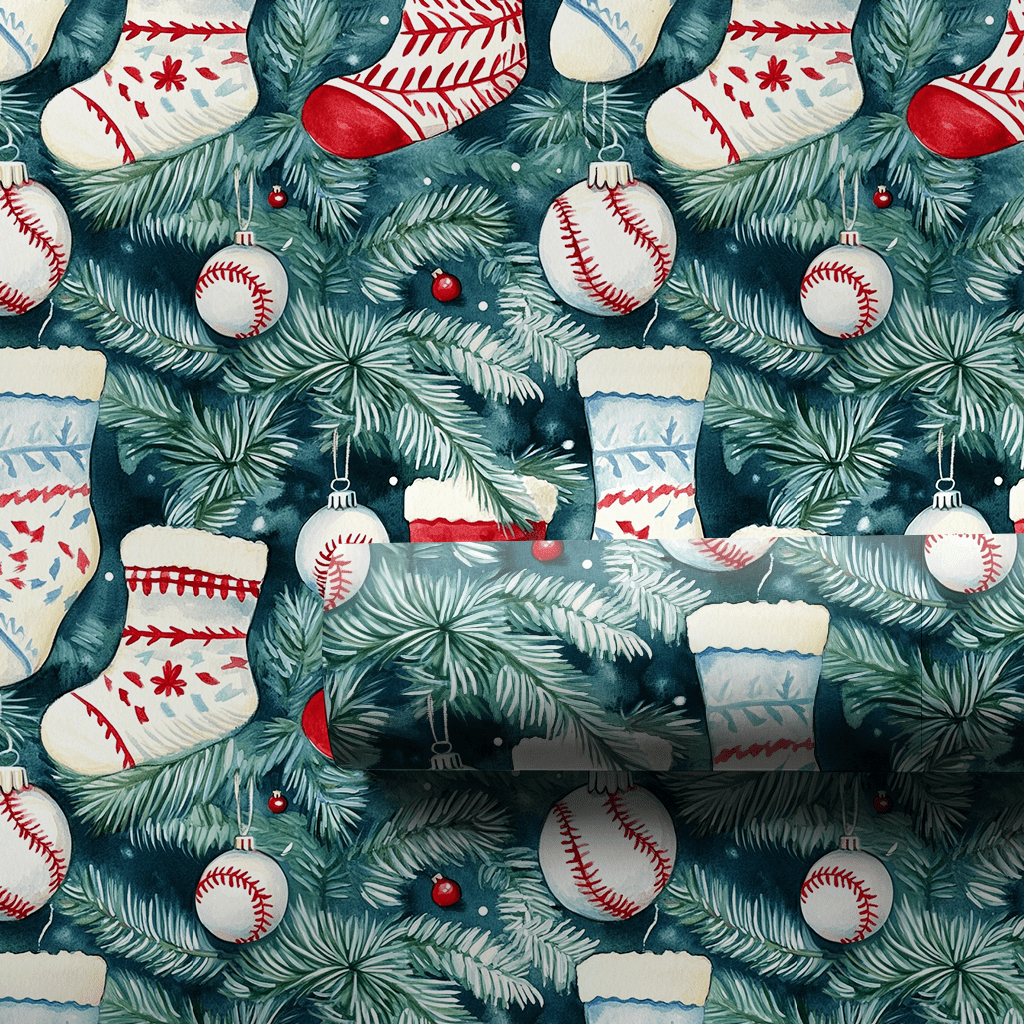 Stocking Homeruns - Wrapping Paper - Aspen & Arlo