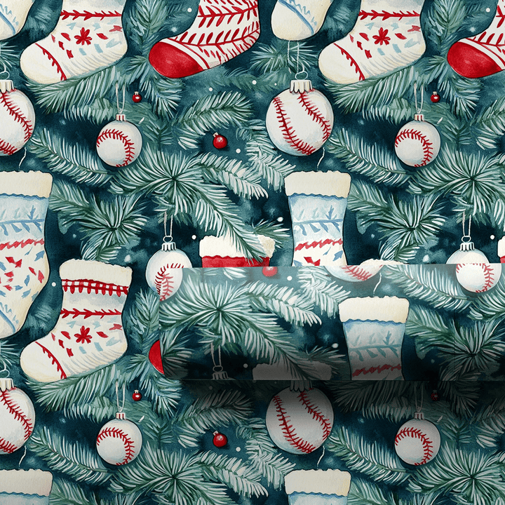 Stocking Homeruns - Wrapping Paper - Aspen & Arlo