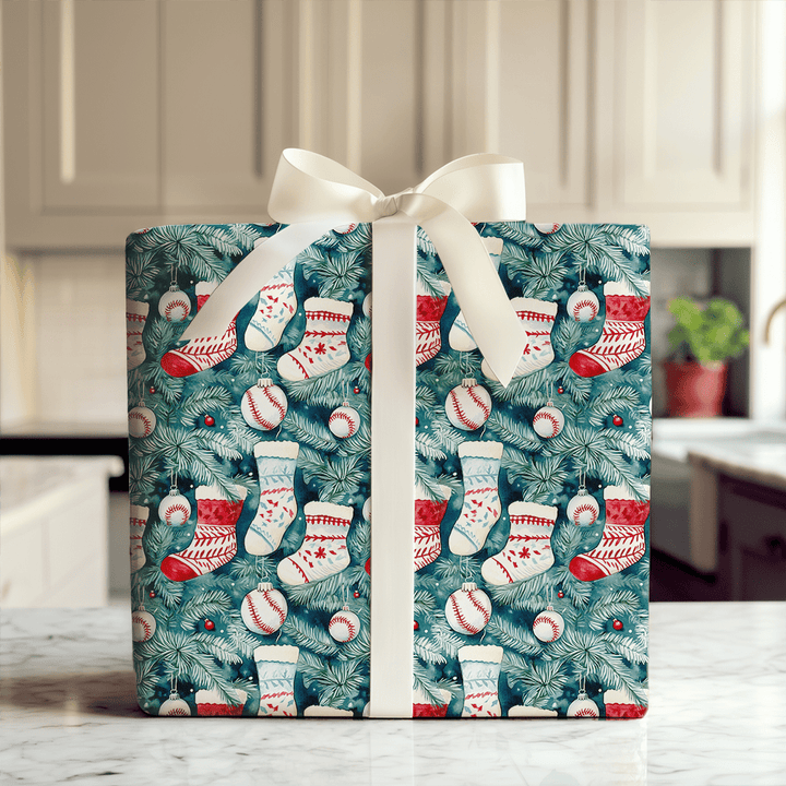 Stocking Homeruns - Wrapping Paper - Aspen & Arlo