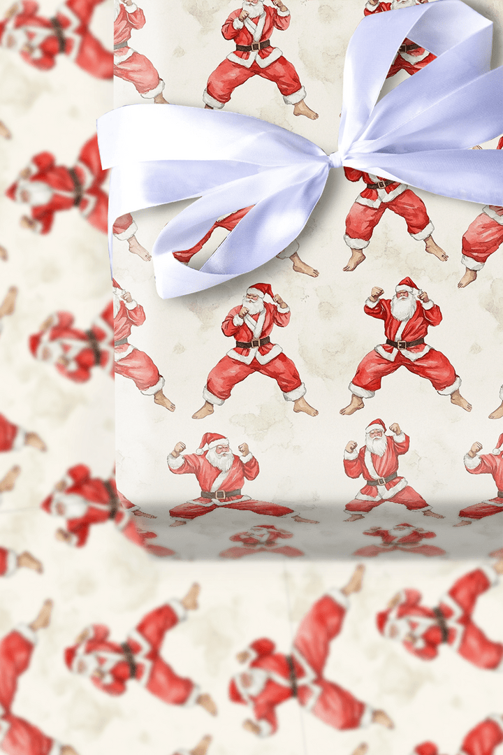 Karate Claus - Wrapping Paper - Aspen & Arlo