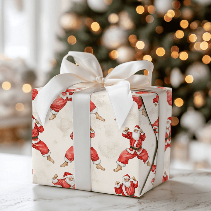 Karate Claus - Wrapping Paper - Aspen & Arlo