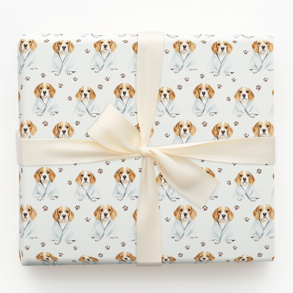 Spa Day with the Beagles - Wrapping Paper - Aspen & Arlo