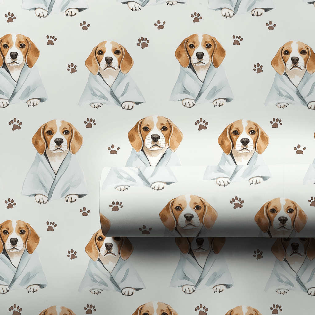 Spa Day with the Beagles - Wrapping Paper - Aspen & Arlo