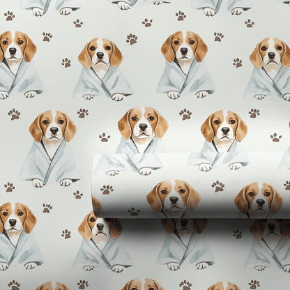Spa Day with the Beagles - Wrapping Paper - Aspen & Arlo