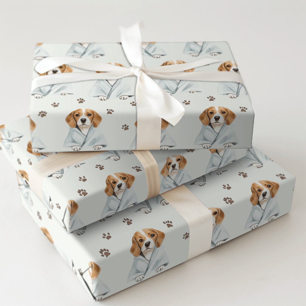 Spa Day with the Beagles - Wrapping Paper - Aspen & Arlo