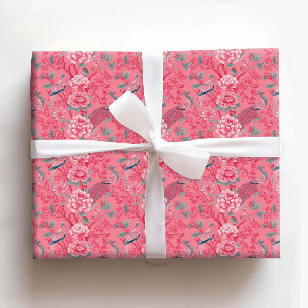 Pink Lady Bird - Wrapping Paper - Aspen & Arlo
