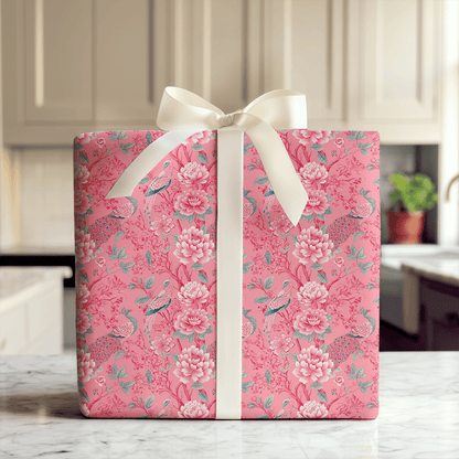 Pink Lady Bird - Wrapping Paper - Aspen & Arlo