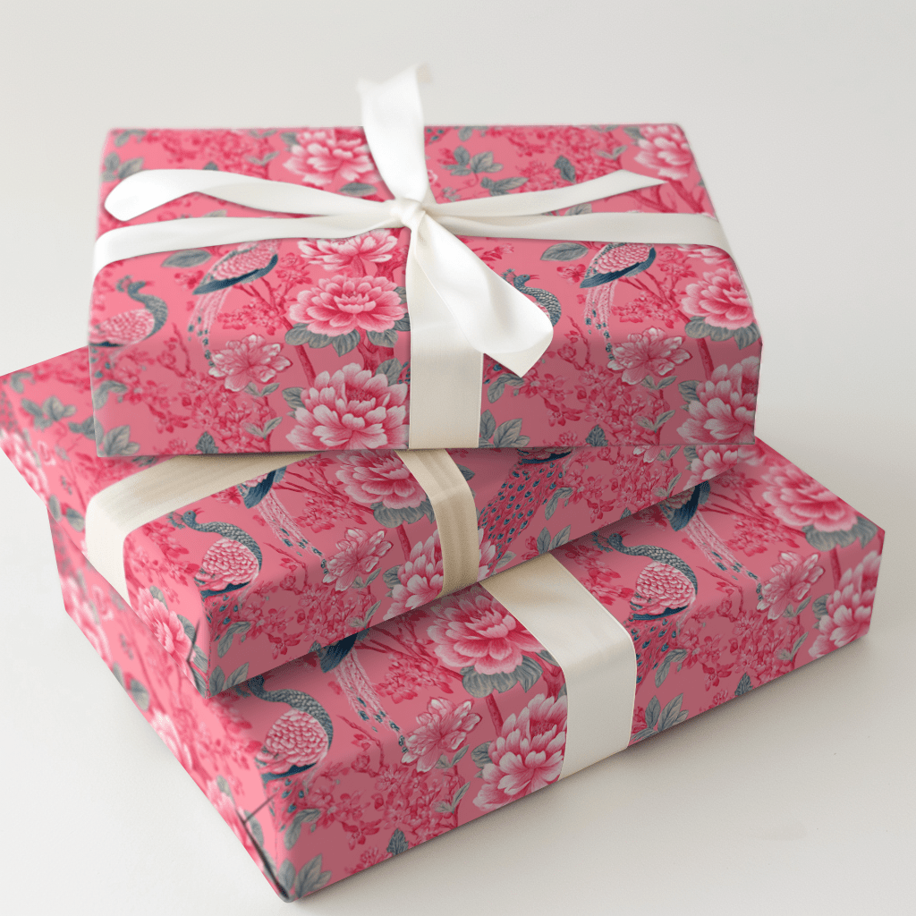 Pink Lady Bird - Wrapping Paper - Aspen & Arlo