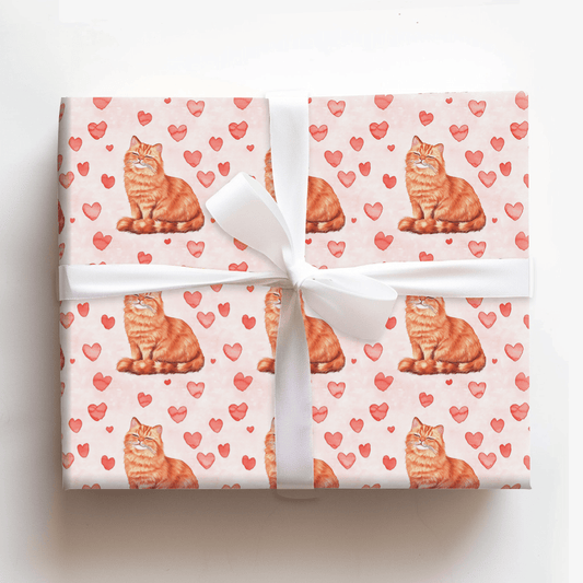 Persian Longhair Valentine - Wrapping Paper - Aspen & Arlo