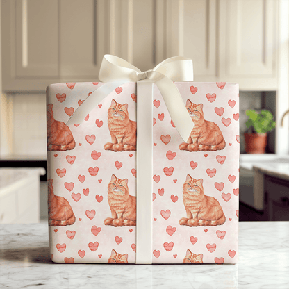 Persian Longhair Valentine - Wrapping Paper - Aspen & Arlo