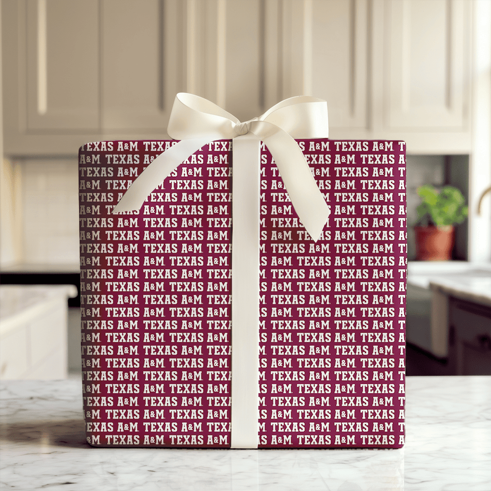 Texas A&M Classic Words - Wrapping Paper - Aspen & Arlo