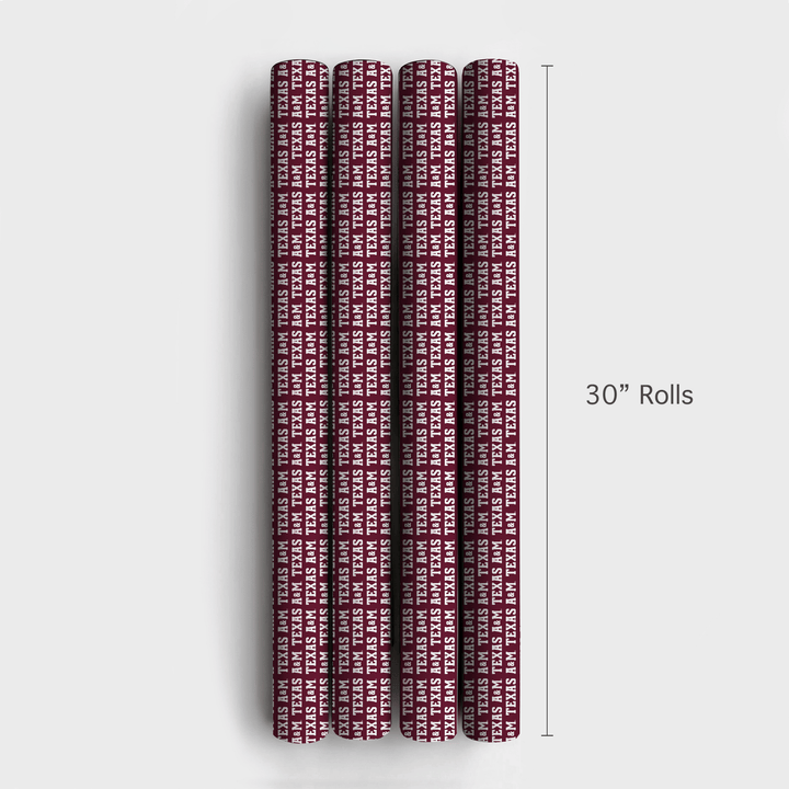 Texas A&M Classic Words - Wrapping Paper - Aspen & Arlo
