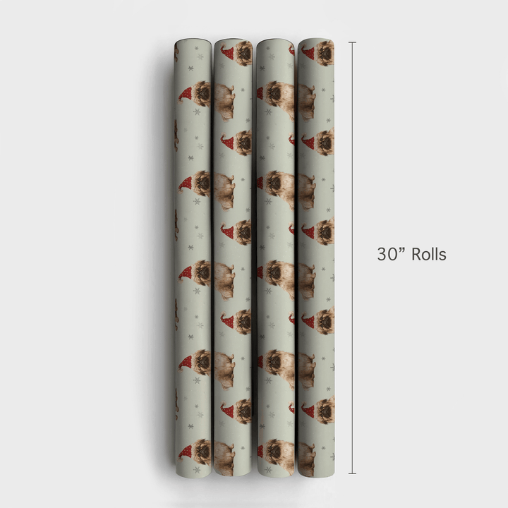 Pekingese & Snowflakes - Wrapping Paper - Aspen & Arlo
