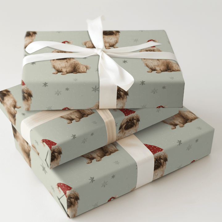 Pekingese & Snowflakes - Wrapping Paper - Aspen & Arlo