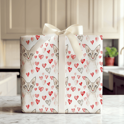 Oriental Shorthair Valentine - Wrapping Paper - Aspen & Arlo