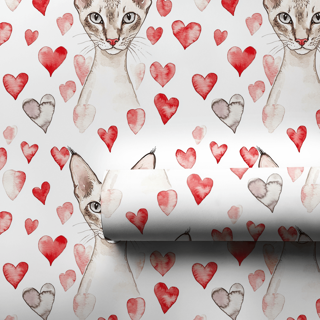 Oriental Shorthair Valentine - Wrapping Paper - Aspen & Arlo