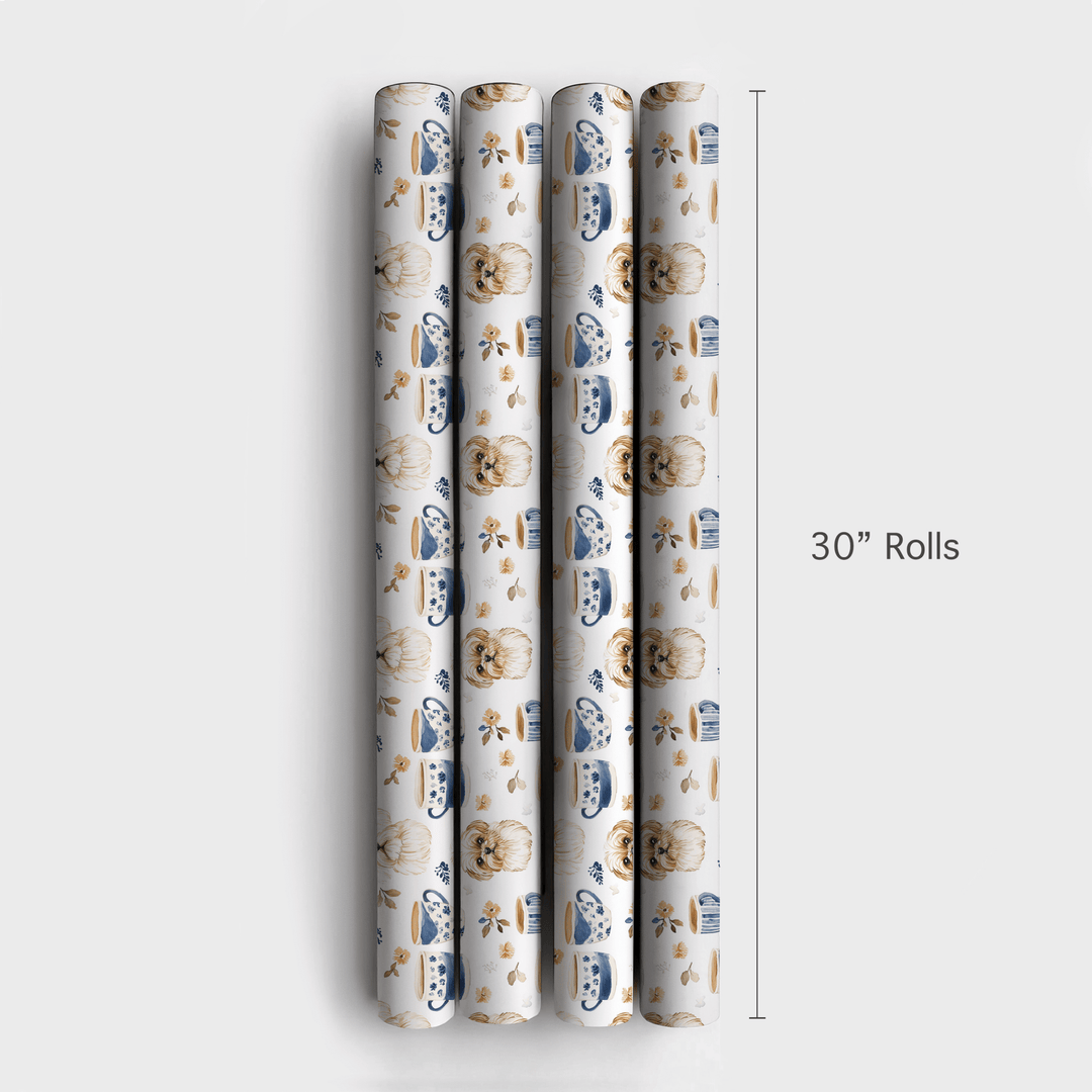 Coffee Day with the Shih Tzu - Wrapping Paper - Aspen & Arlo