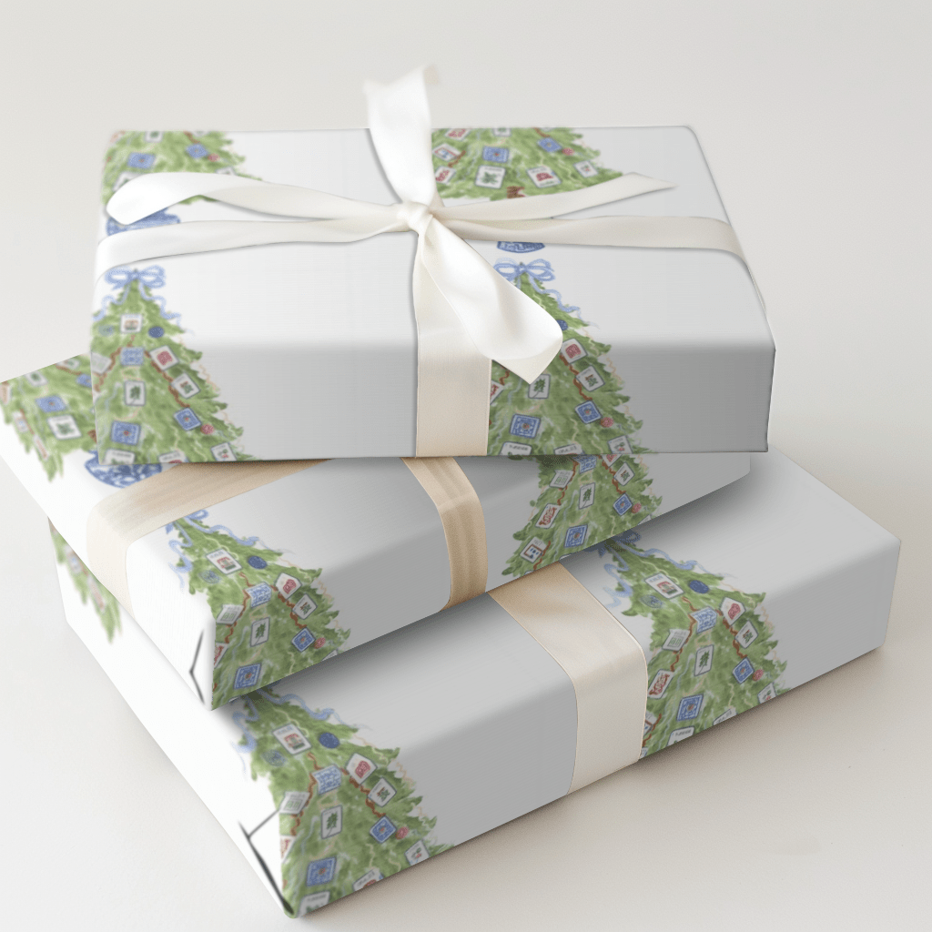 Meet Me Under the Mahjong Table - Wrapping Paper - Aspen & Arlo