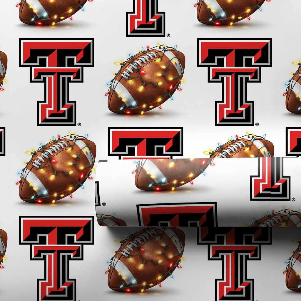 Red Raider Holiday Lights - Wrapping Paper - Aspen & Arlo