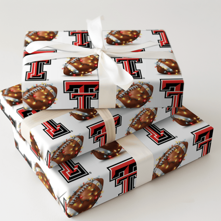 Red Raider Holiday Lights - Wrapping Paper - Aspen & Arlo