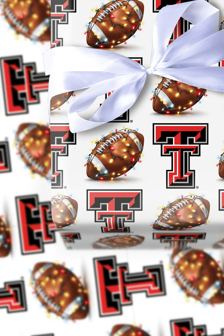 Red Raider Holiday Lights - Wrapping Paper - Aspen & Arlo