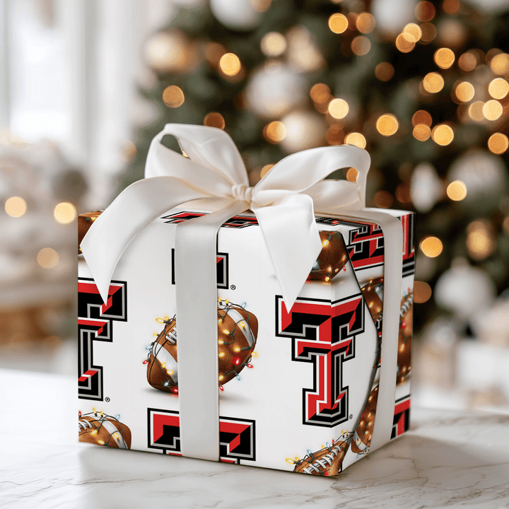 Red Raider Holiday Lights - Wrapping Paper - Aspen & Arlo