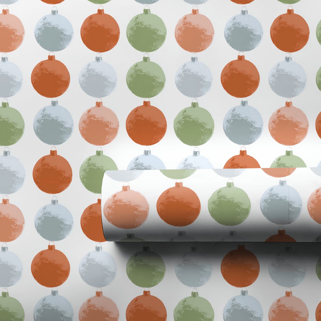 Warm Christmas Ornaments - Wrapping Paper - Aspen & Arlo