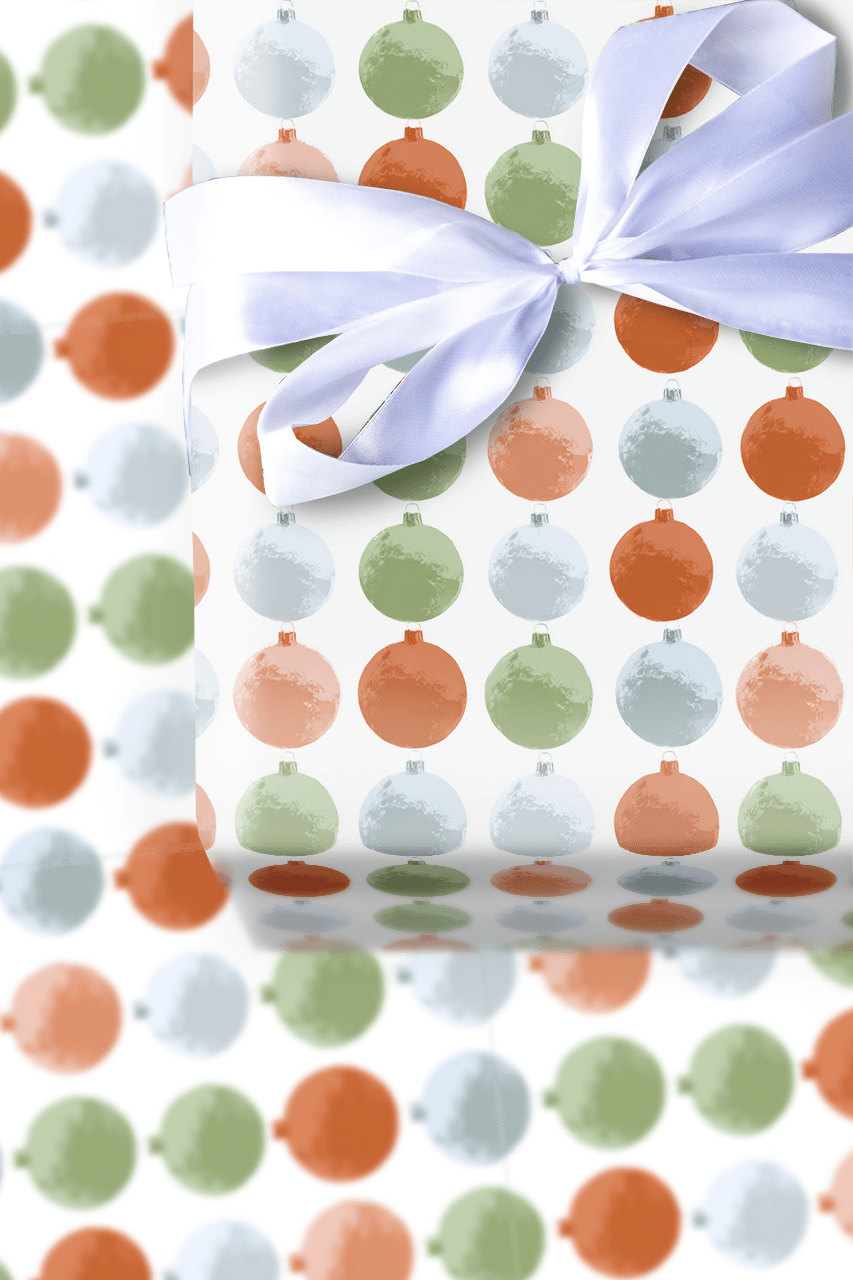 Warm Christmas Ornaments - Wrapping Paper - Aspen & Arlo