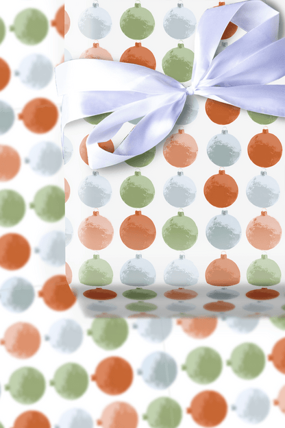 Warm Christmas Ornaments - Wrapping Paper - Aspen & Arlo