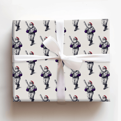 Sleighin’ the Strike Zone - Wrapping Paper - Aspen & Arlo