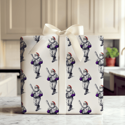 Sleighin’ the Strike Zone - Wrapping Paper - Aspen & Arlo