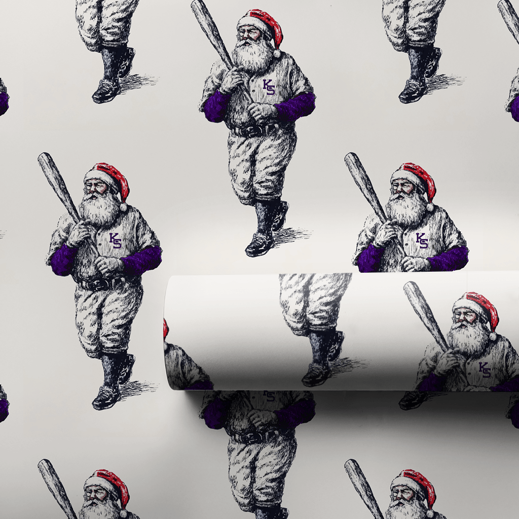 Sleighin’ the Strike Zone - Wrapping Paper - Aspen & Arlo
