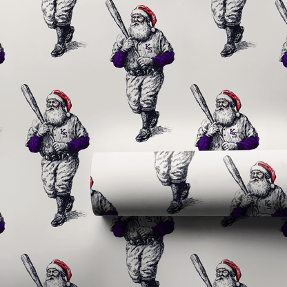 Sleighin’ the Strike Zone - Wrapping Paper - Aspen & Arlo