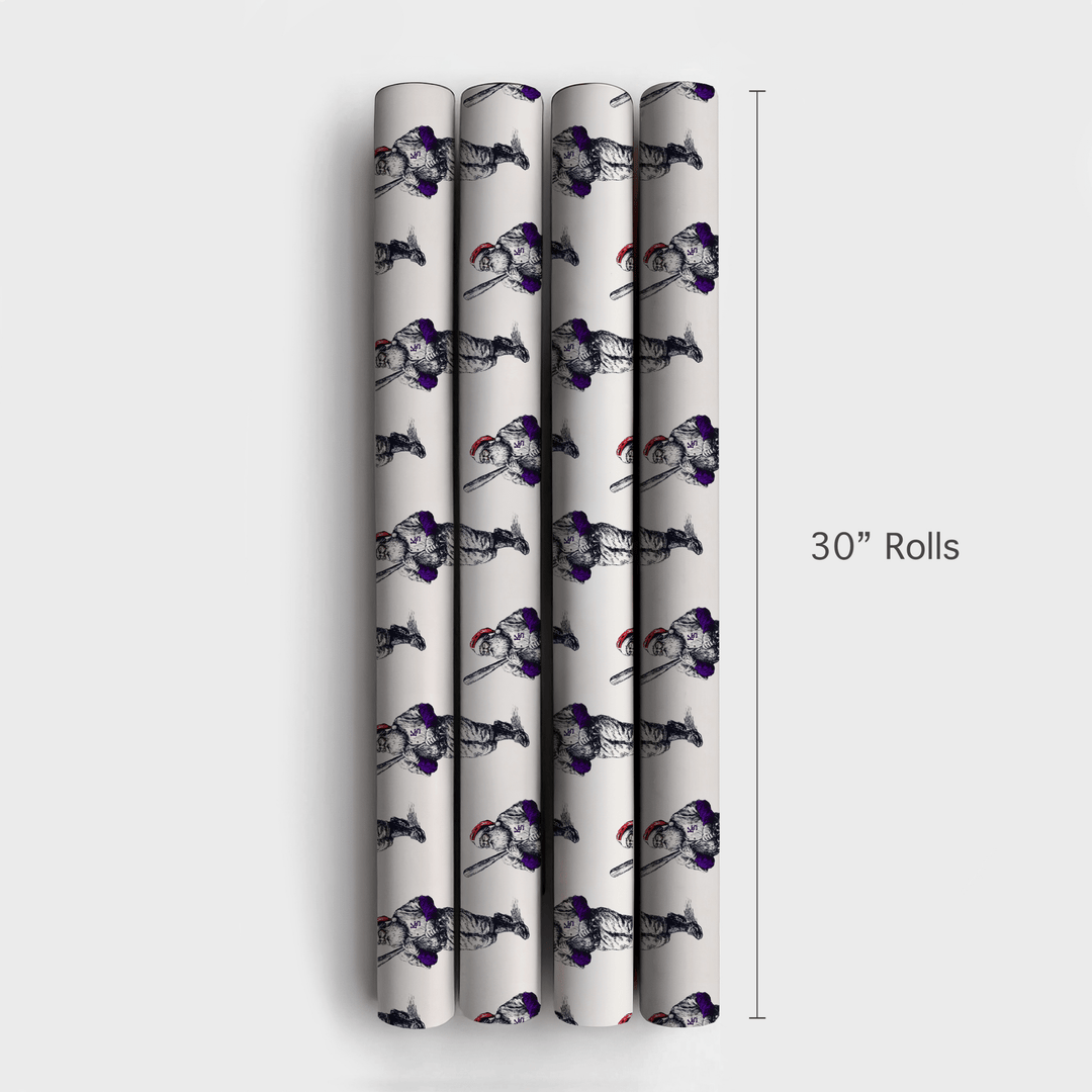 Sleighin’ the Strike Zone - Wrapping Paper - Aspen & Arlo