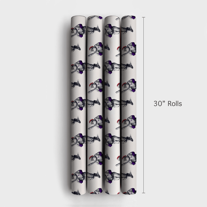 Sleighin’ the Strike Zone - Wrapping Paper - Aspen & Arlo