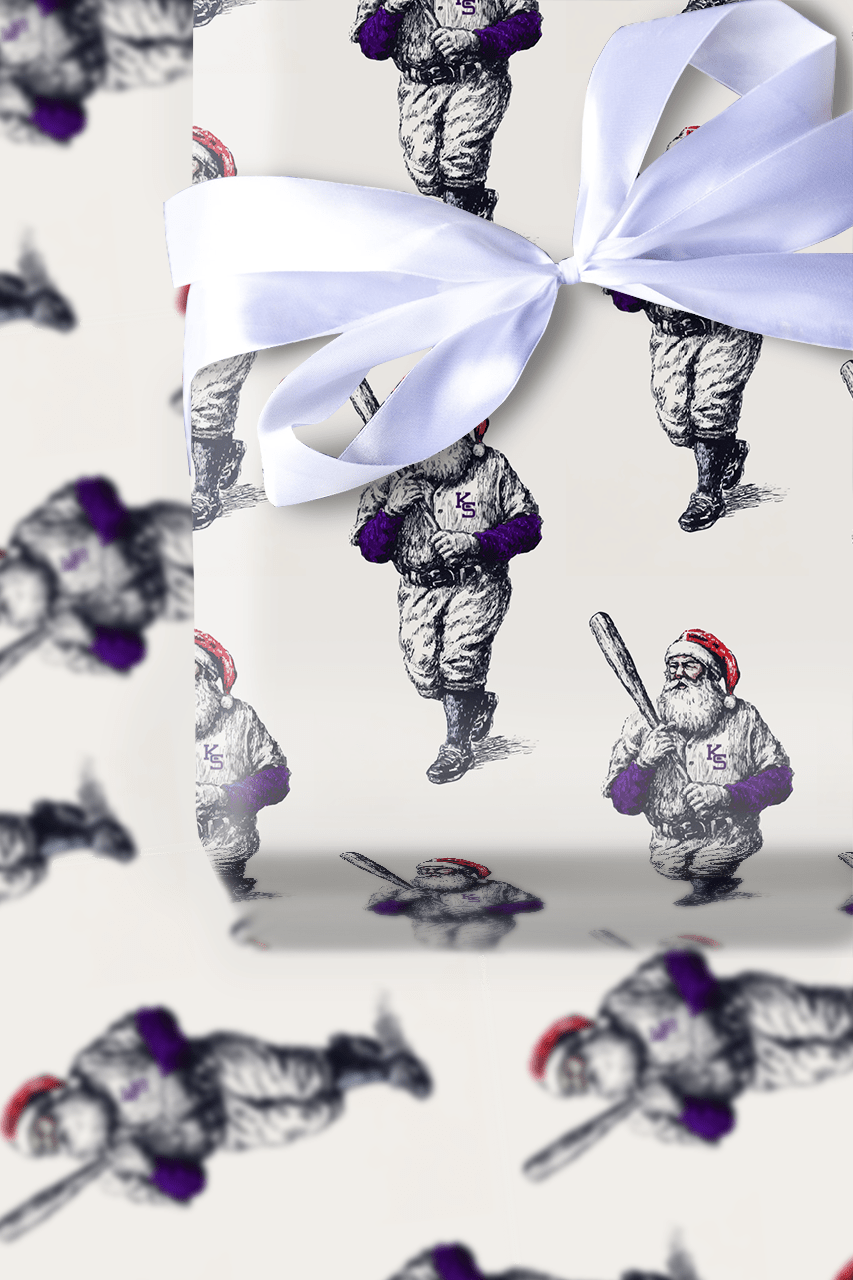 Sleighin’ the Strike Zone - Wrapping Paper - Aspen & Arlo