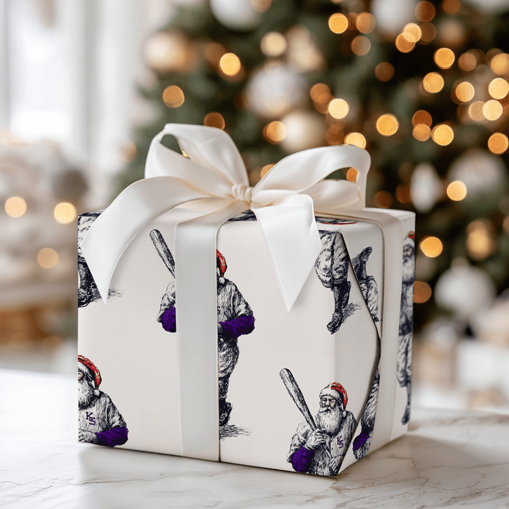 Sleighin’ the Strike Zone - Wrapping Paper - Aspen & Arlo