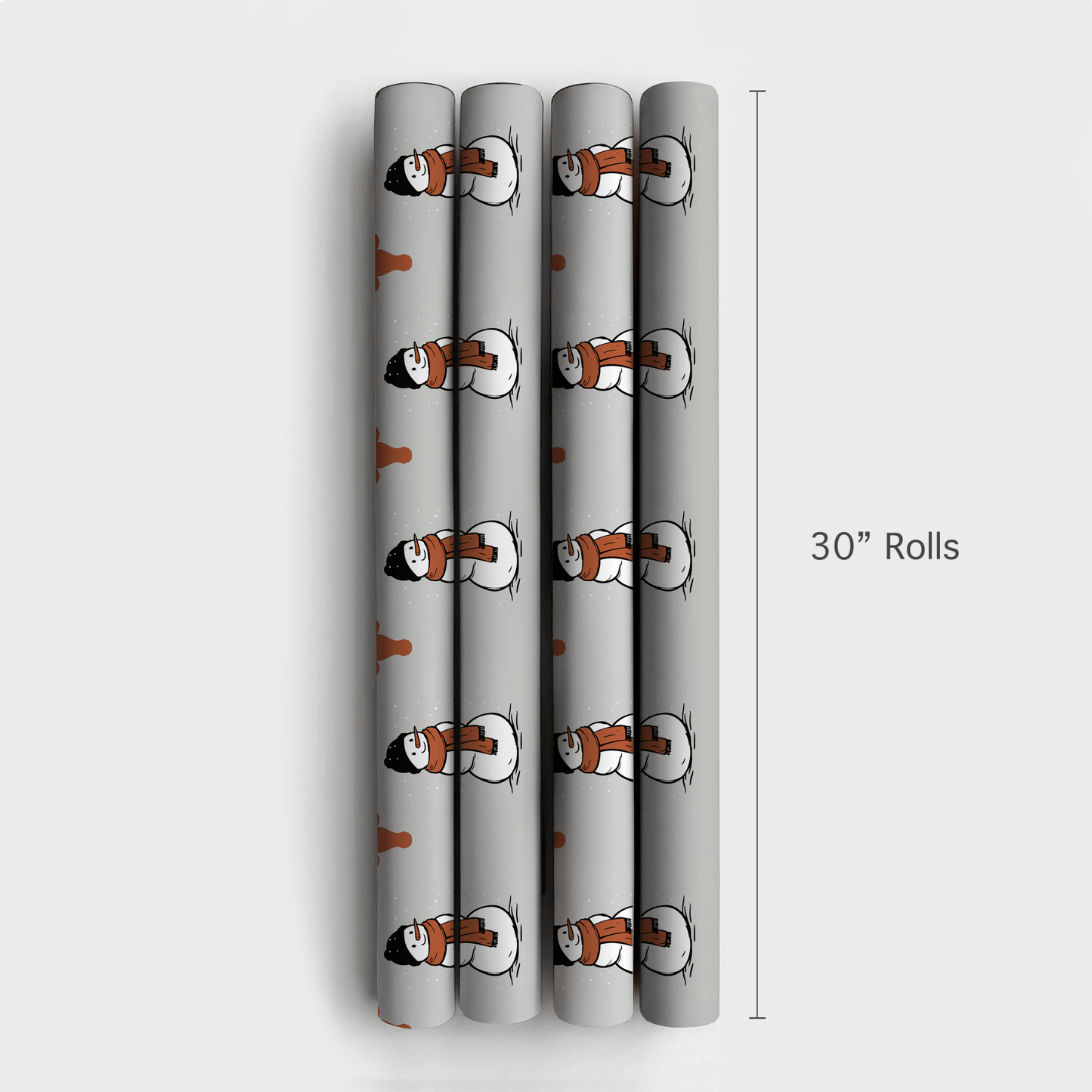 Longhorn Snowman - Wrapping Paper - Aspen & Arlo