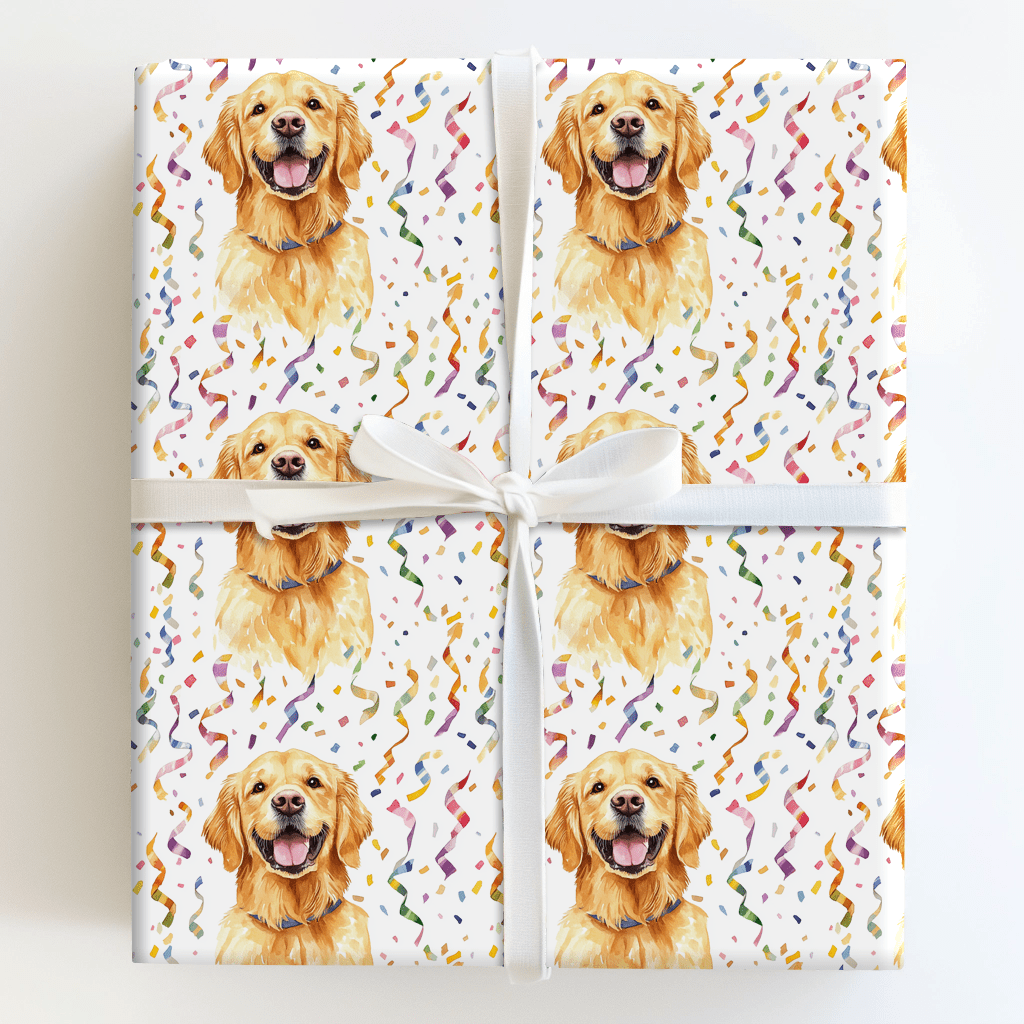 Wagging Tails and Party Trails - Wrapping Paper - Aspen & Arlo