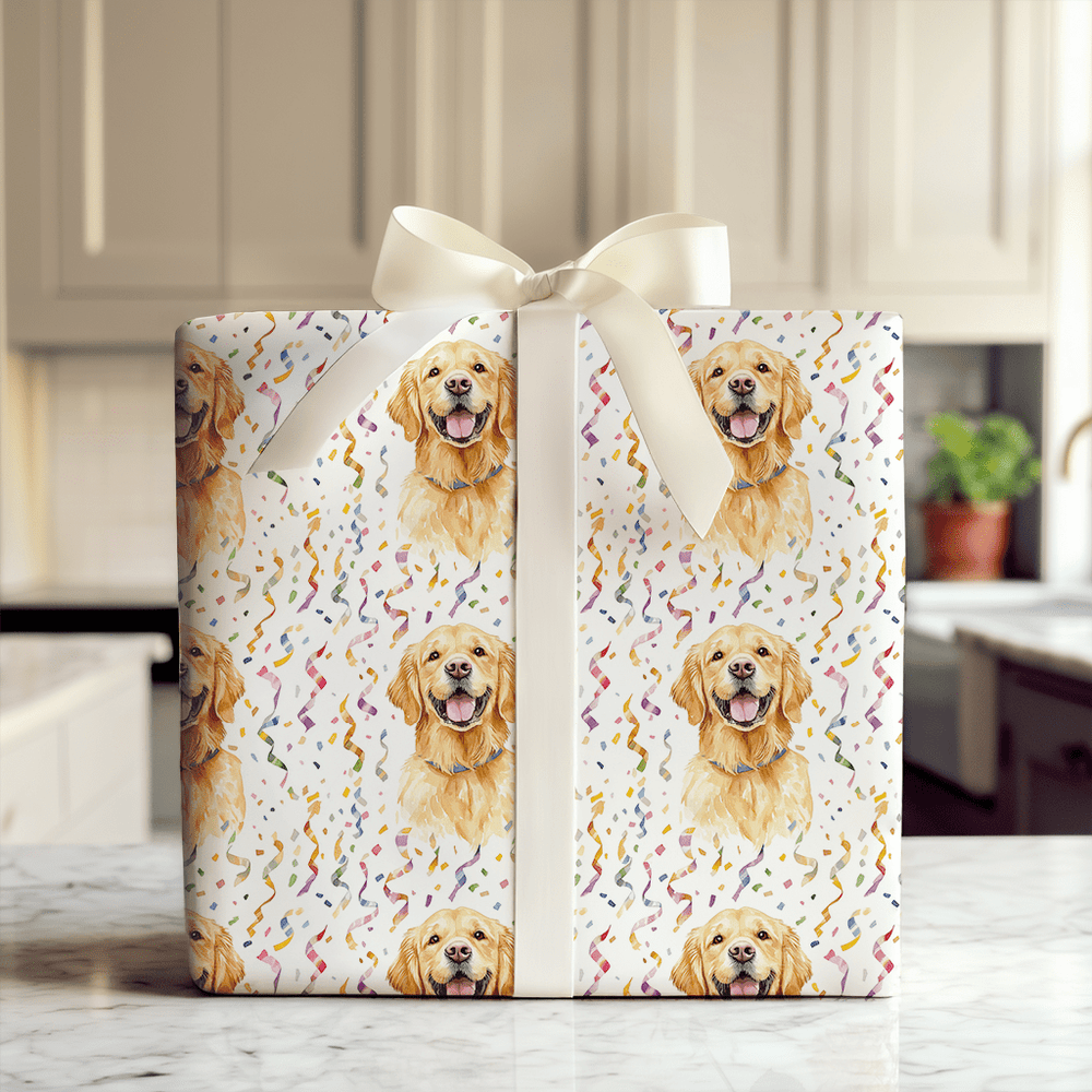 Wagging Tails and Party Trails - Wrapping Paper - Aspen & Arlo