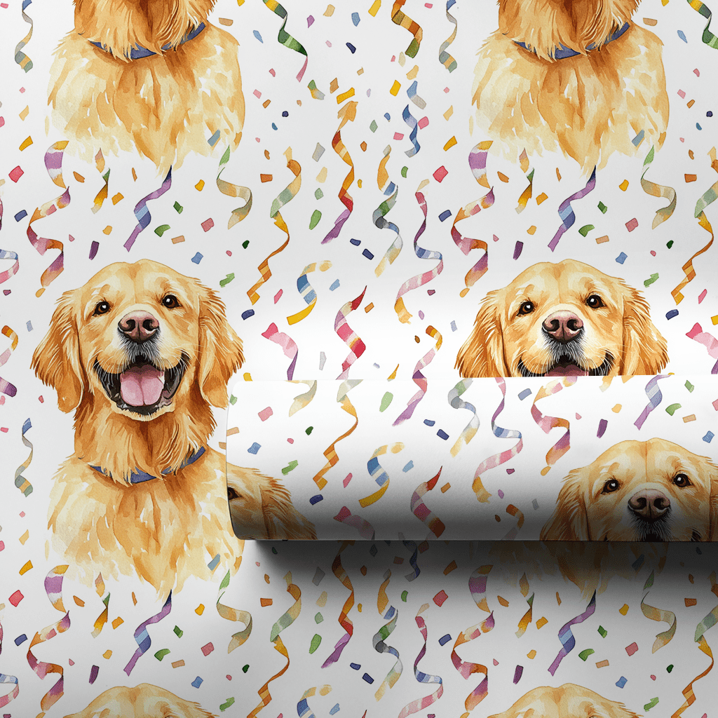 Wagging Tails and Party Trails - Wrapping Paper - Aspen & Arlo