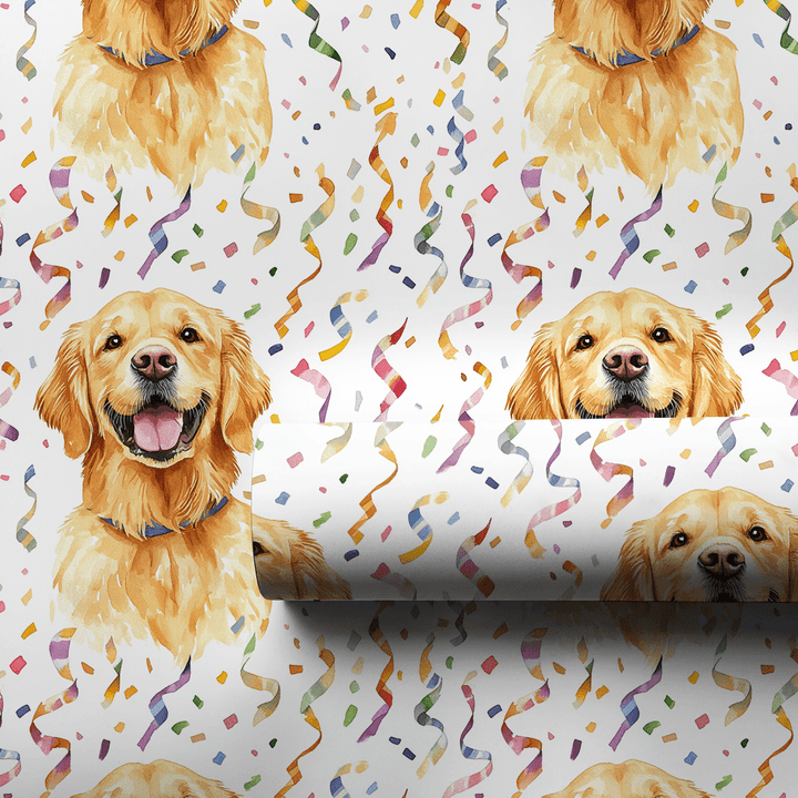Wagging Tails and Party Trails - Wrapping Paper - Aspen & Arlo