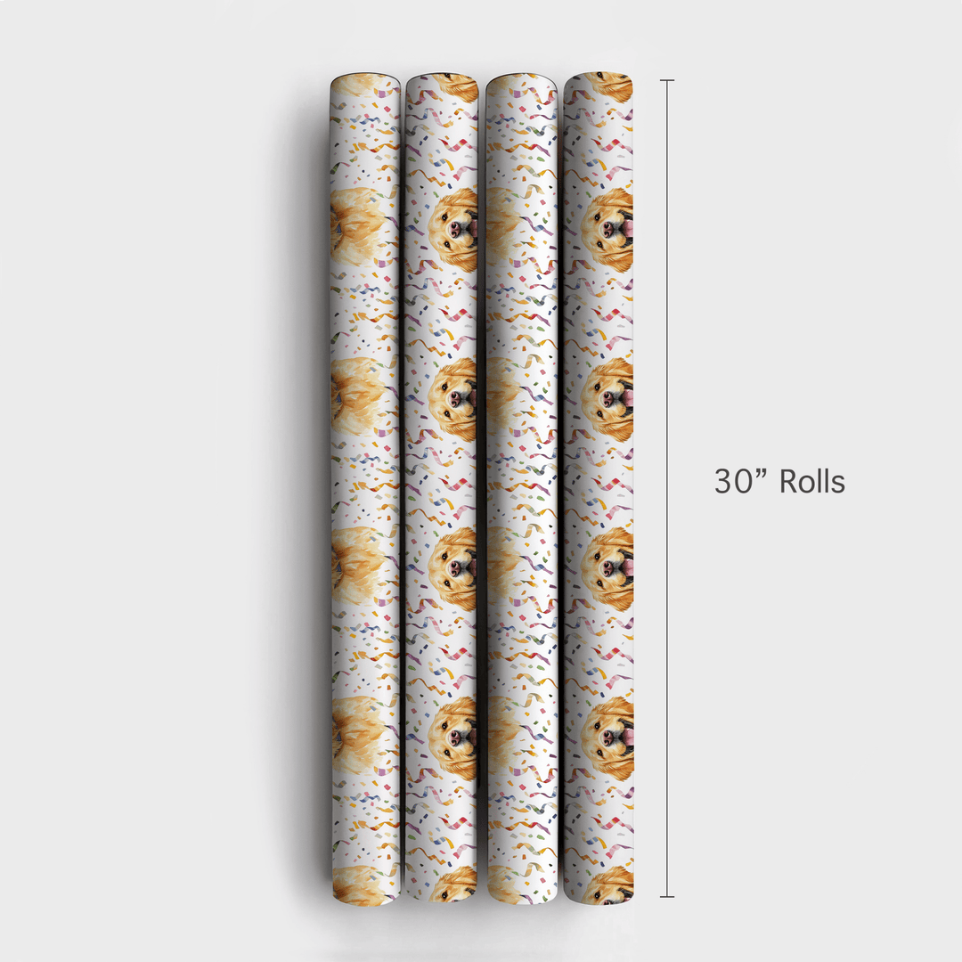 Wagging Tails and Party Trails - Wrapping Paper - Aspen & Arlo