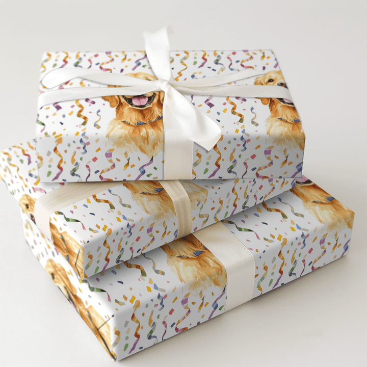 Wagging Tails and Party Trails - Wrapping Paper - Aspen & Arlo