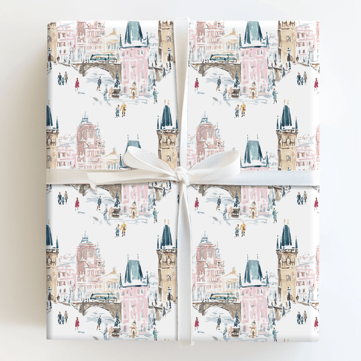 Prague Snow Day - Wrapping Paper - Aspen & Arlo