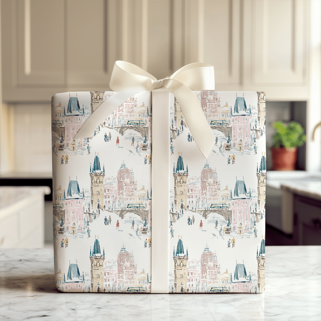 Prague Snow Day - Wrapping Paper - Aspen & Arlo
